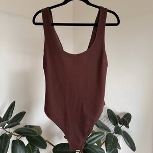 Brown Stretchy Swimsuit